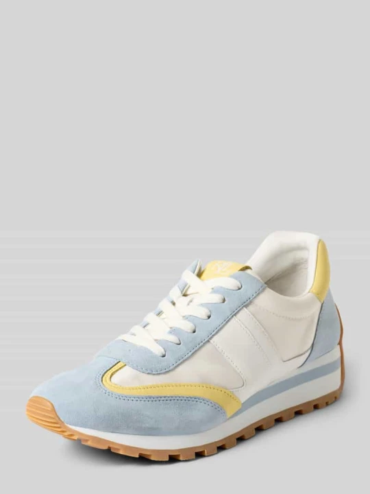 Zdjęcie produktu Sneakersy z naturalnej skóry model 'DANI' Lauren Ralph Lauren Jasnoniebieski