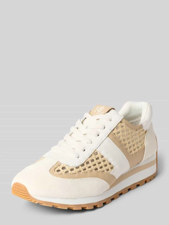 Zdjęcie produktu Sneakersy z naturalnej skóry model 'DANI' Lauren Ralph Lauren Złamany biały