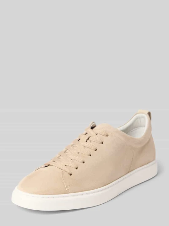 Zdjęcie produktu Sneakersy z naturalnej skóry w imitacji weluru model 'Uwin' CG - Club of Gents Beżowy