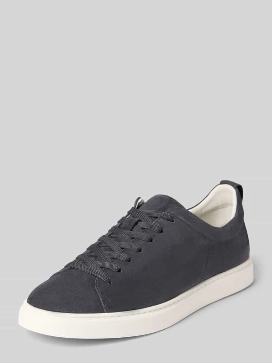 Zdjęcie produktu Sneakersy z naturalnej skóry w imitacji weluru model 'Uwin' CG - Club of Gents Antracytowy