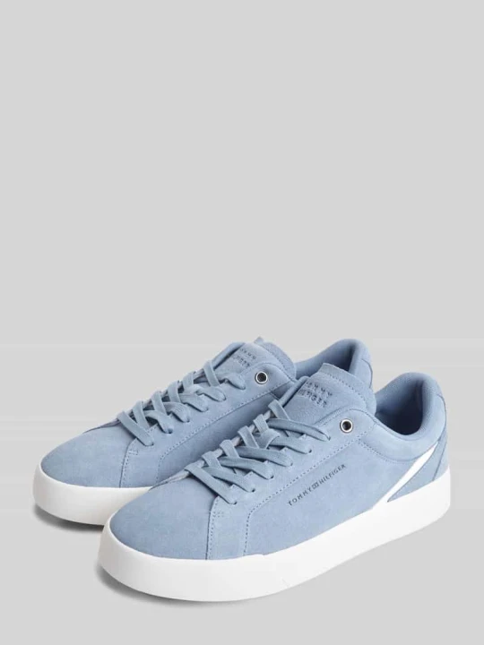 Zdjęcie produktu Sneakersy z naturalnej skóry welurowej Tommy Hilfiger Jasnoniebieski