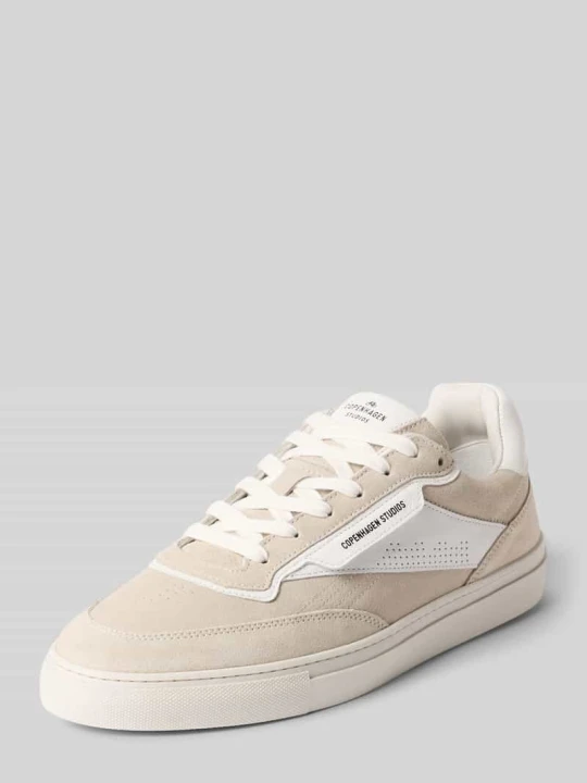 Zdjęcie produktu Sneakersy z naturalnej skóry z detalem z logo Copenhagen Jasnoszary