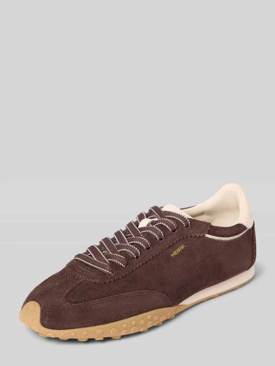 Zdjęcie produktu Sneakersy z naturalnej skóry z detalem z logo model 'Bridge' HOFF Ciemnobrązowy