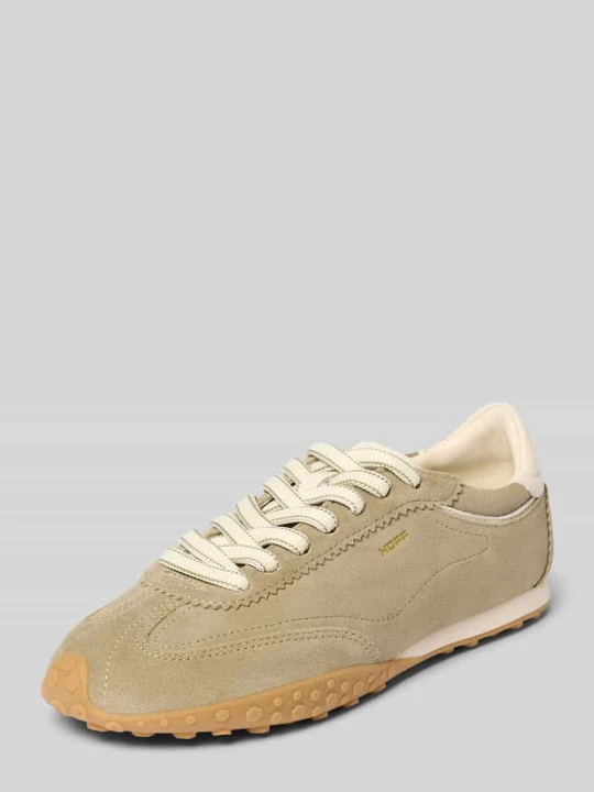 Zdjęcie produktu Sneakersy z naturalnej skóry z detalem z logo model 'Bridge' HOFF Jasnozielony