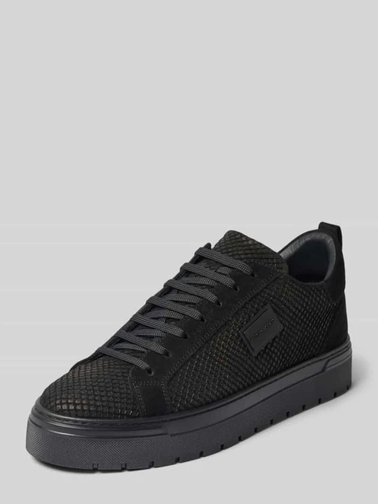 Zdjęcie produktu Sneakersy z naturalnej skóry z fakturowanym wzorem Antony Morato Czarny