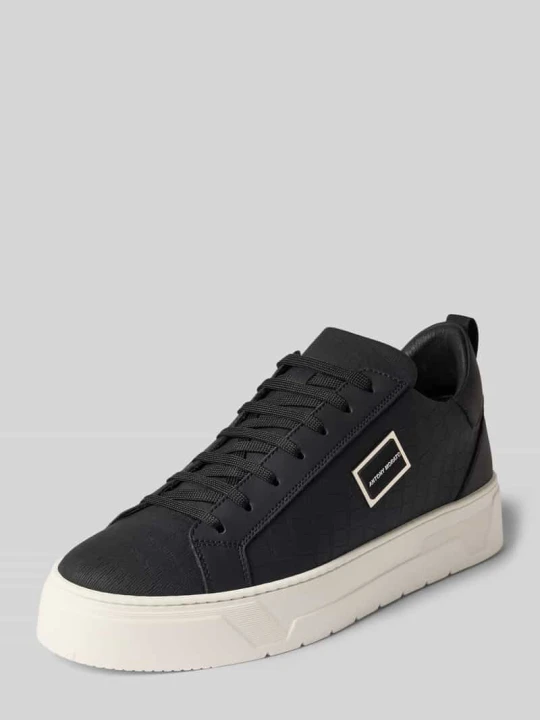Zdjęcie produktu Sneakersy z naturalnej skóry z nadrukiem z motywem węża Antony Morato Czarny