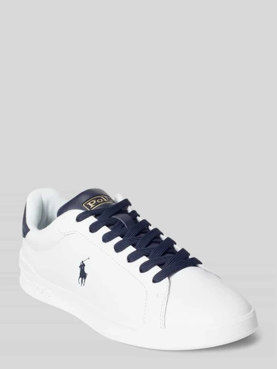 Zdjęcie produktu Sneakersy z naturalnej skóry z wyhaftowanym logo Polo Ralph Lauren Biały