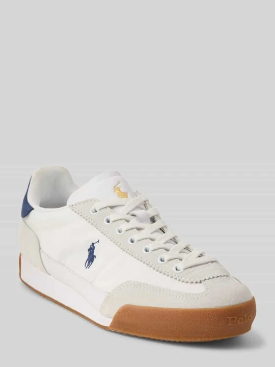 Zdjęcie produktu Sneakersy z naturalnej skóry z wyhaftowanym logo Polo Ralph Lauren Biały