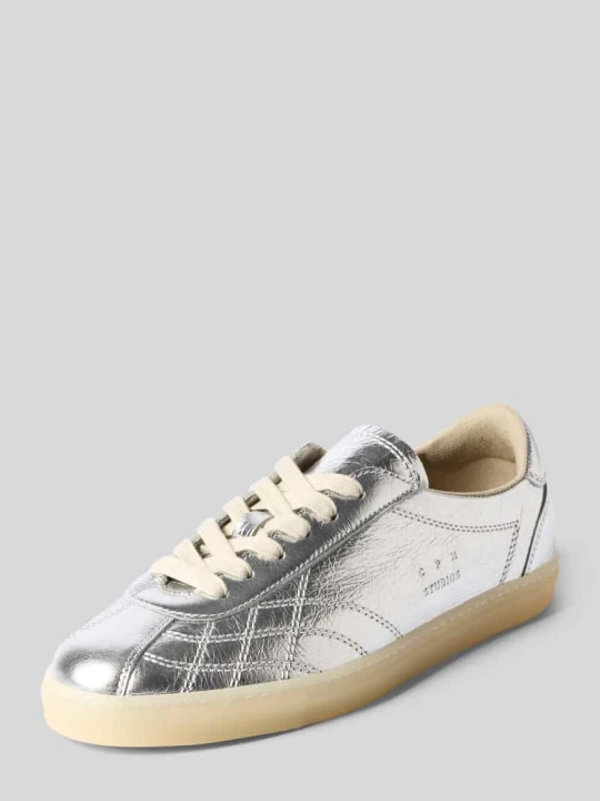 Zdjęcie produktu Sneakersy z naturalnej skóry z wytłaczanym logo Copenhagen Srebrny