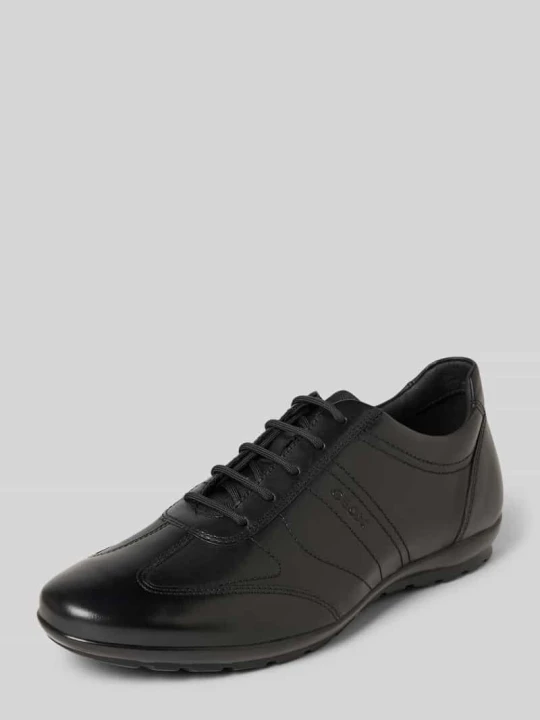 Zdjęcie produktu Sneakersy z naturalnej skóry z wytłoczonym logo Geox Czarny