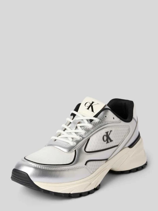 Zdjęcie produktu Sneakersy z kontrastową wstawką model 'HIKE RUNNER' Calvin Klein Jeans Srebrny