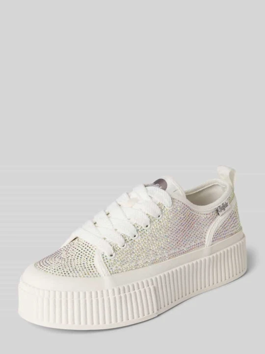 Zdjęcie produktu Sneakersy z ozdobnym kamieniami model 'MADISON GLAM' Buffalo Biały