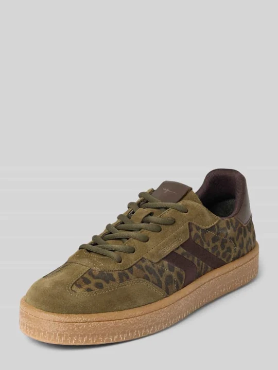 Zdjęcie produktu Sneakersy z prawdziwej skóry Tamaris Oliwkowy