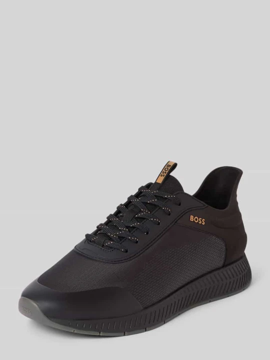 Zdjęcie produktu Sneakersy z profilowaną gumową podeszwą Boss Czarny