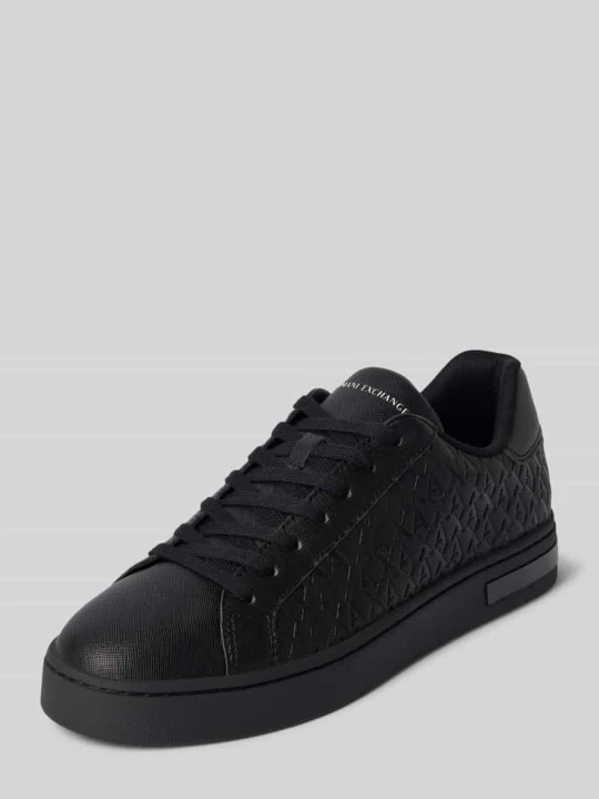 Zdjęcie produktu Sneakersy z wiązaniem i wzorem z logo Armani Exchange Czarny