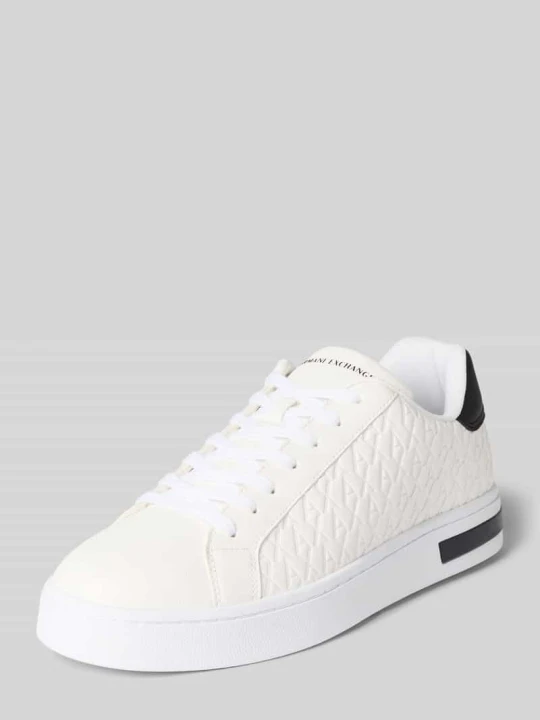 Zdjęcie produktu Sneakersy z wiązaniem Model 'LONDON SAFFIANO' Armani Exchange Biały
