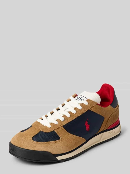 Zdjęcie produktu Sneakersy z wyhaftowanym logo model ‘VARICK’ Polo Ralph Lauren Koniakowy