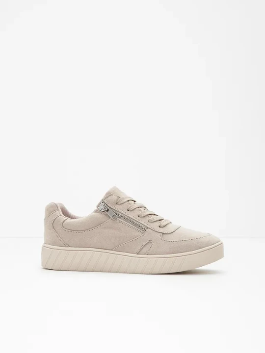 Zdjęcie produktu Sneakersy z wyściełaną podeszwą wewnętrzną BonPrix beżowy