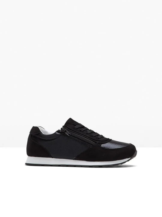 Zdjęcie produktu Sneakersy z zamkiem BonPrix czarny