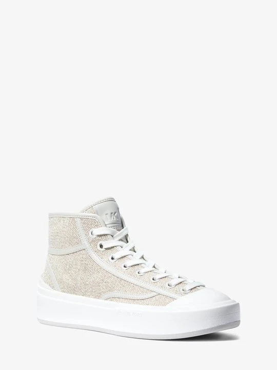 Zdjęcie produktu Sneakersy za kostkę Jude z mieszanki bawełny Michael Kors SREBRNY (Srebrny)