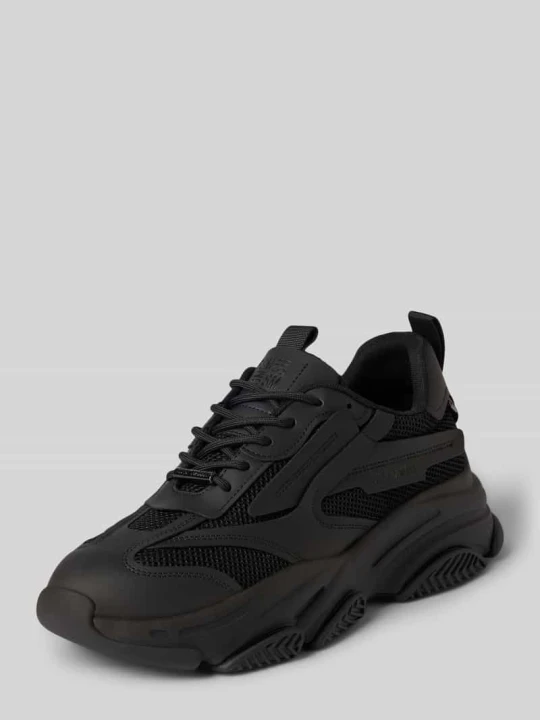Zdjęcie produktu Sneakersy ze skóry bydlęcej nappa z podeszwą na platformie Steve Madden Czarny