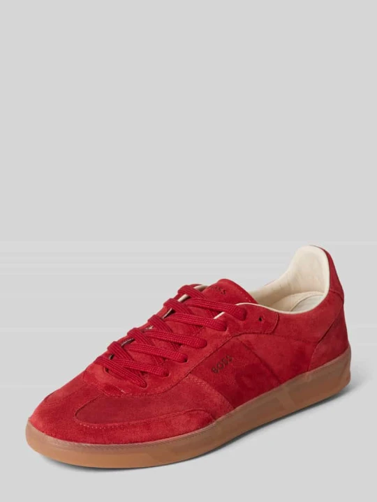 Zdjęcie produktu Sneakersy ze skóry model ‘Brenta’ Boss Czerwony