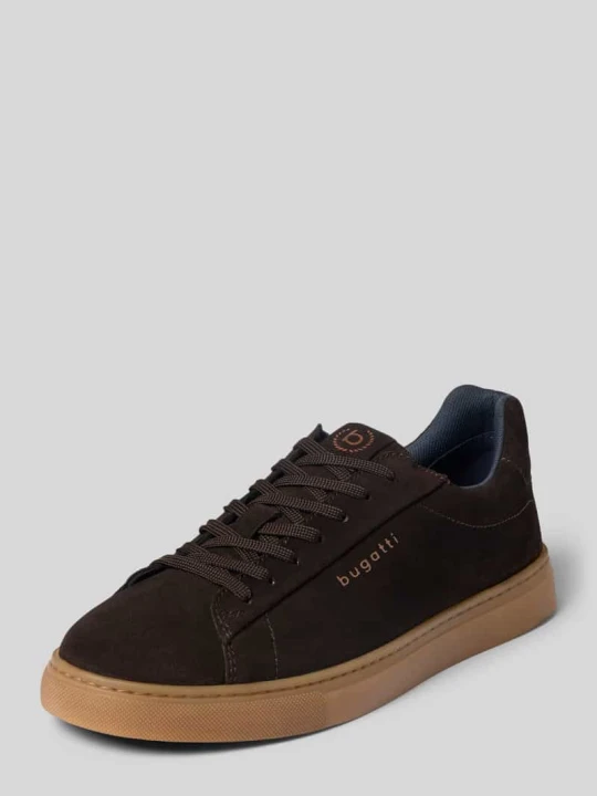 Zdjęcie produktu Sneakersy ze skóry model 'Fido' Bugatti Ciemnobrązowy