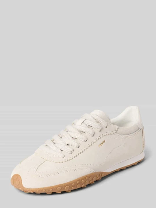 Zdjęcie produktu Sneakersy z prawdziwej skóry z detalem z logo model 'Bridge' HOFF Jasnoszary