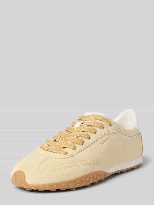 Zdjęcie produktu Sneakersy z prawdziwej skóry z detalem z logo model 'Mimosa' HOFF Żółty