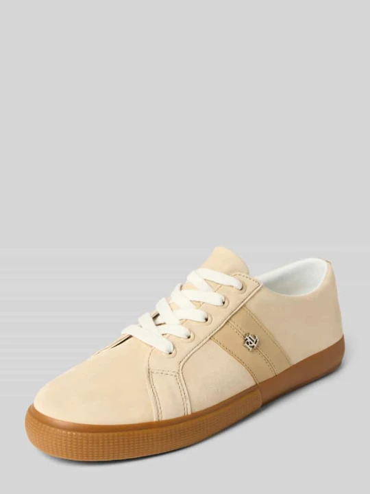 Zdjęcie produktu Sneakersy ze skóry z aplikacją z logo model ‘JANSON II’ Lauren Ralph Lauren Piaskowy