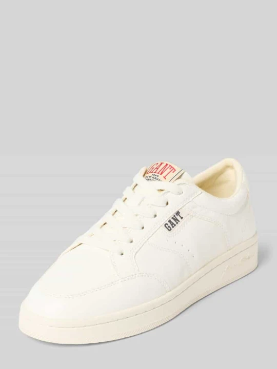 Zdjęcie produktu Sneakersy ze skóry z detalami z logo model „PREPLA” Gant Biały