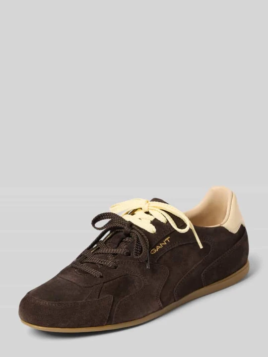Zdjęcie produktu Sneakersy ze skóry z detalem z logo Model 'Sperly' Gant Ciemnobrązowy