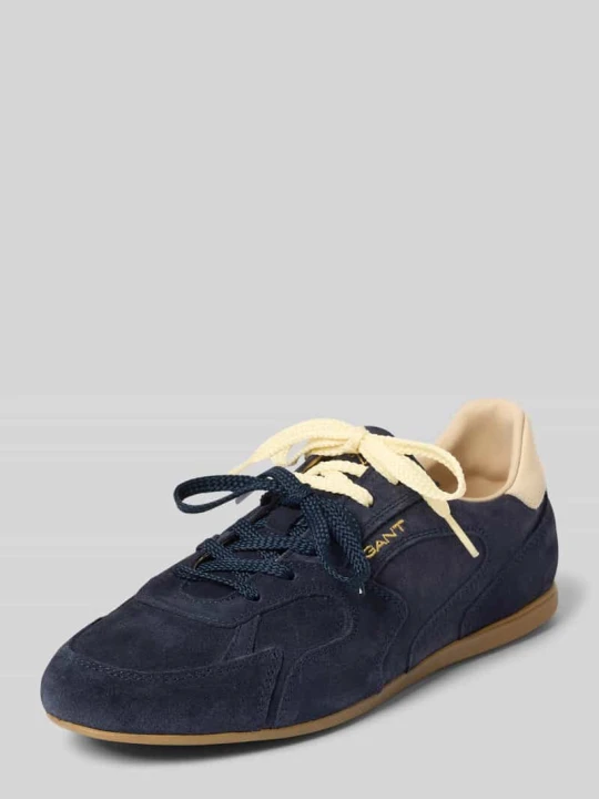 Zdjęcie produktu Sneakersy ze skóry z detalem z logo Model 'Sperly' Gant Ciemnoniebieski
