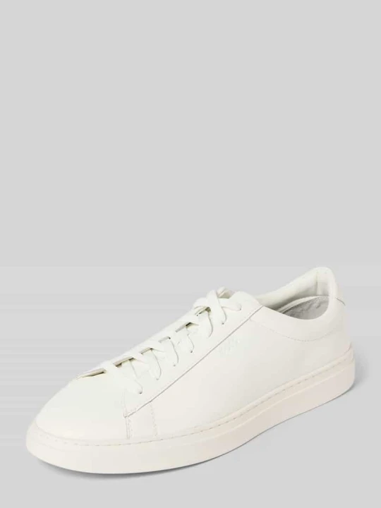 Zdjęcie produktu Sneakersy ze skóry z gumową podeszwą Boss Biały