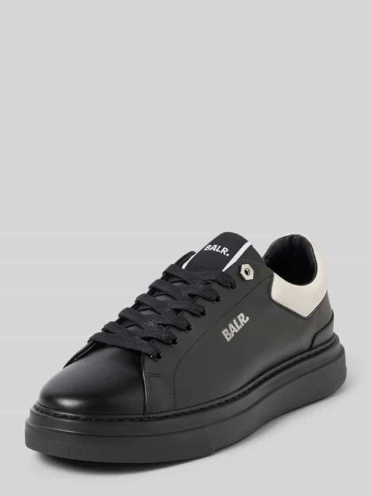 Zdjęcie produktu Sneakersy ze skóry z nadrukiem z logo model ‘Game Day’ Balr. Czarny