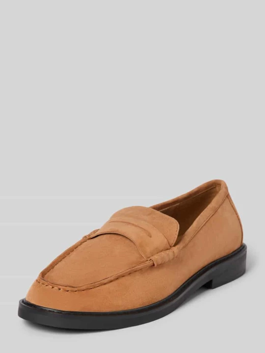 Zdjęcie produktu Sneakersy ze skóry z ozdobnym paskiem model 'Adison' Steve Madden Camel