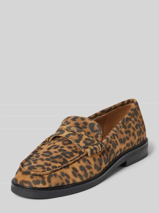 Zdjęcie produktu Sneakersy ze skóry z ozdobnym paskiem model 'Adison' Steve Madden Beżowy