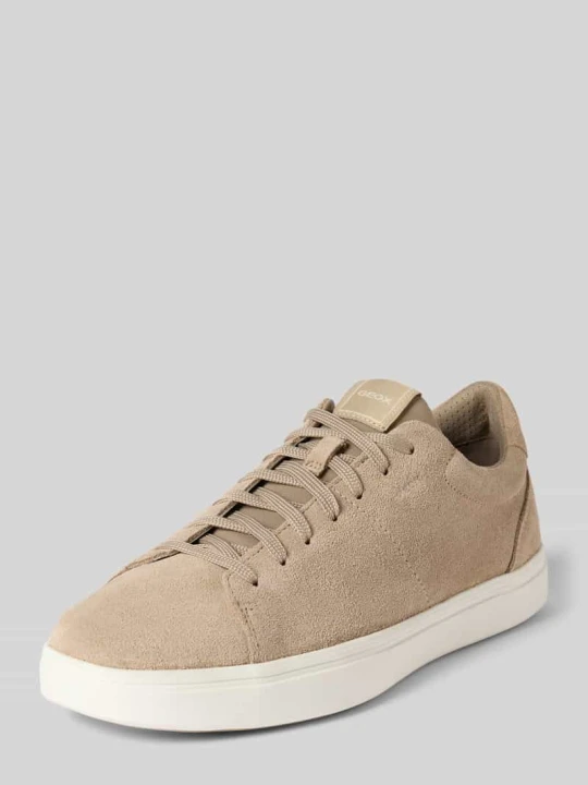 Zdjęcie produktu Sneakersy ze skóry z wiązaniem Model 'BALTMOORE' Geox Piaskowy