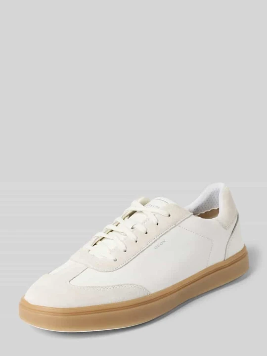Zdjęcie produktu Sneakersy ze skóry ze sznurowaniem Geox Biały
