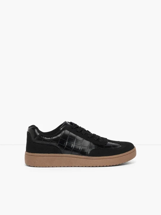 Zdjęcie produktu Sneakersy ze zwierzęcymi wzorami BonPrix czarny