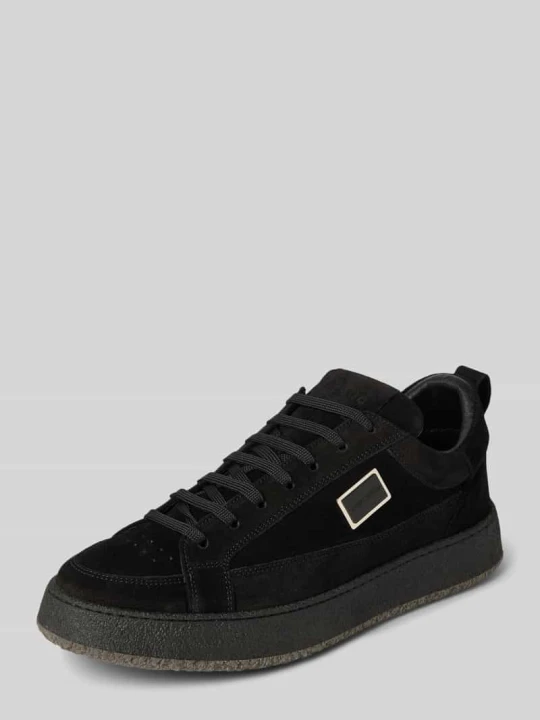 Zdjęcie produktu Sneakery sznurowane z detalem z logo Antony Morato Czarny