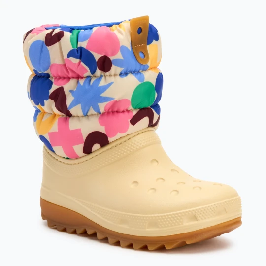 Zdjęcie produktu Śniegowce dziecięce Crocs Classic Neo Puff Geo Shapes Boot Kids shitake / multi