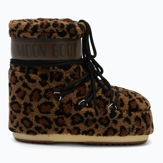 Zdjęcie produktu Śniegowce damskie Moon Boot Icon Low Fleece Leopard cognac / cocoa Brązowy