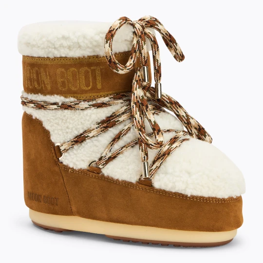 Zdjęcie produktu Śniegowce damskie Moon Boot Icon Low Shearling whisky / off white Brązowy