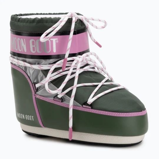 Zdjęcie produktu Śniegowce damskie Moon Boot Icon Low Space Racing forest green/silver/pink