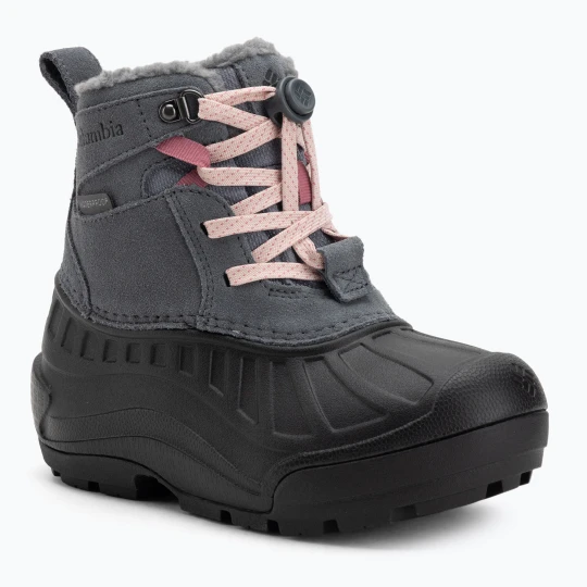 Zdjęcie produktu Śniegowce dziecięce Columbia Youth Powderbug Alpine graphite / pink haze Szary