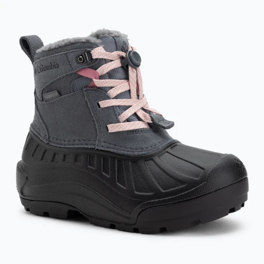 Zdjęcie produktu Śniegowce dziecięce Columbia Youth Powderbug Alpine graphite / pink haze Szary
