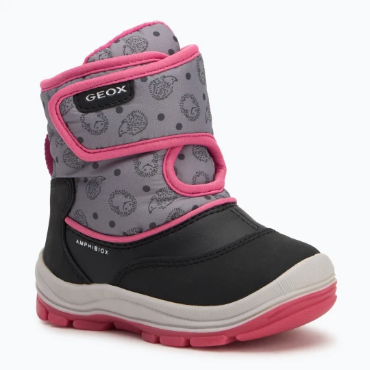 Zdjęcie produktu Śniegowce dziecięce Geox Flanfil ABX black / fuchsia Szary