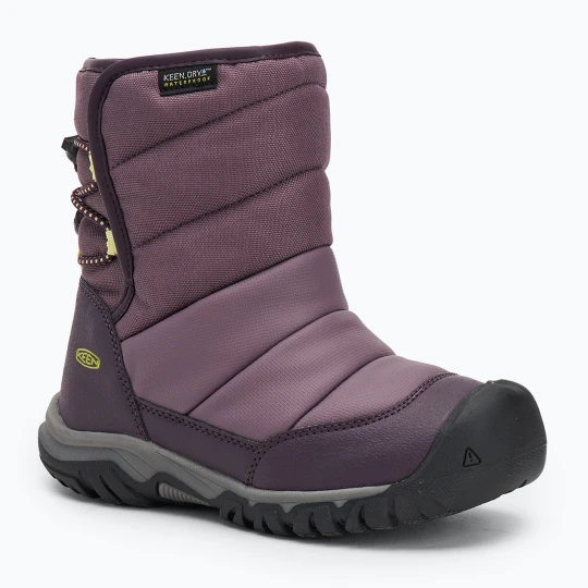 Zdjęcie produktu Śniegowce dziecięce KEEN Puffrider WP black plum / daiquiri green Fioletowy