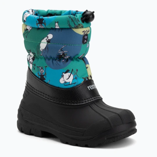 Zdjęcie produktu Śniegowce dziecięce Reima Moomin Nefar enchanted green Czarny